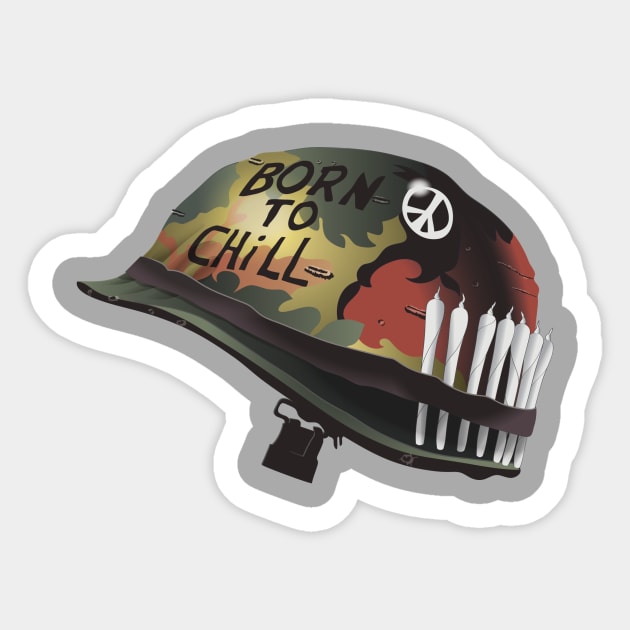 Born to Chill Sticker by Johnny Nova